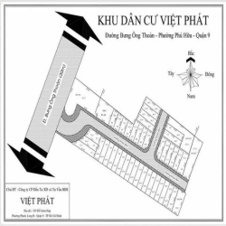 bán đất đường 8m hẻm 60 Bưng ông Thoàn, Phú Hữu,Q9. 3 tỷ 7/60m2