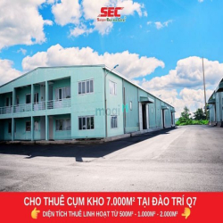 Cho thuê kho xưởng MT Đào Trí Q7 tổng 7.000m2 DT thuê theo yêu cầu