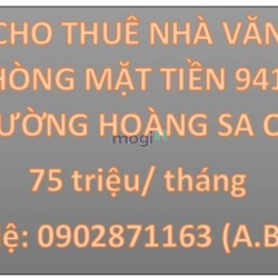 Cho thuê nhà văn phòng mặt tiền 941A đường Hoàng Sa Q3