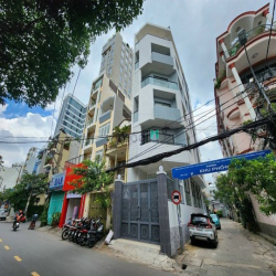 Cho thuê nhà góc 2MT Nguyễn Cửu Vân, Bình Thạnh, Hầm 6 tầng, thang máy