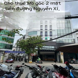 Cho thuê mặt bằng trệt tòa nhà góc 2 mặt tiền Nguyễn Xí, Bình Thạnh