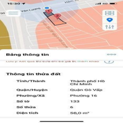 Bán nhà 1 lầu đúc mặt tiền hẻm 350/40 Nguyễn Văn Lượng P16 Gò Vấp