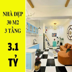 ✔️  Nhà đẹp Đường số 7 P.3 Gò Vấp - 30m2 - 3 tầng - 3.1 tỷ